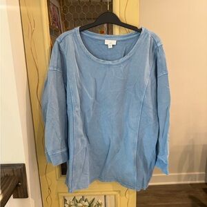 J. Jill Sky Blue Casual Top